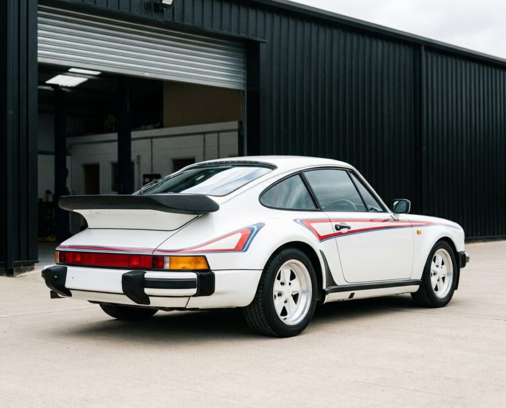 Porsche 911 M42 Martini stripe decals, mapped by hand