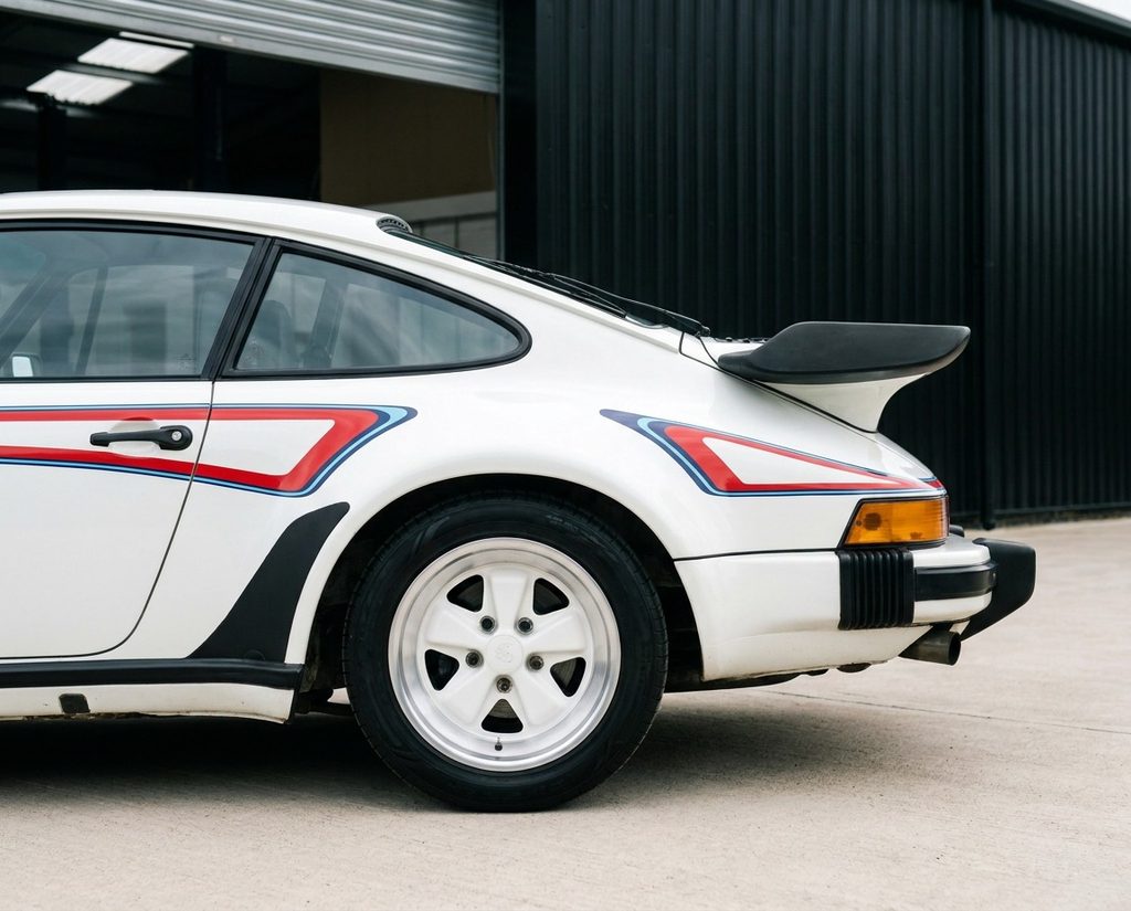 Porsche 911 M42 Martini stripe decals, mapped by hand