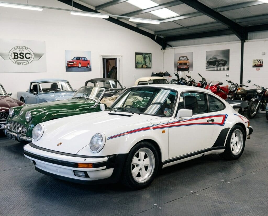 Porsche 911 M42 Martini stripe decals, mapped by hand